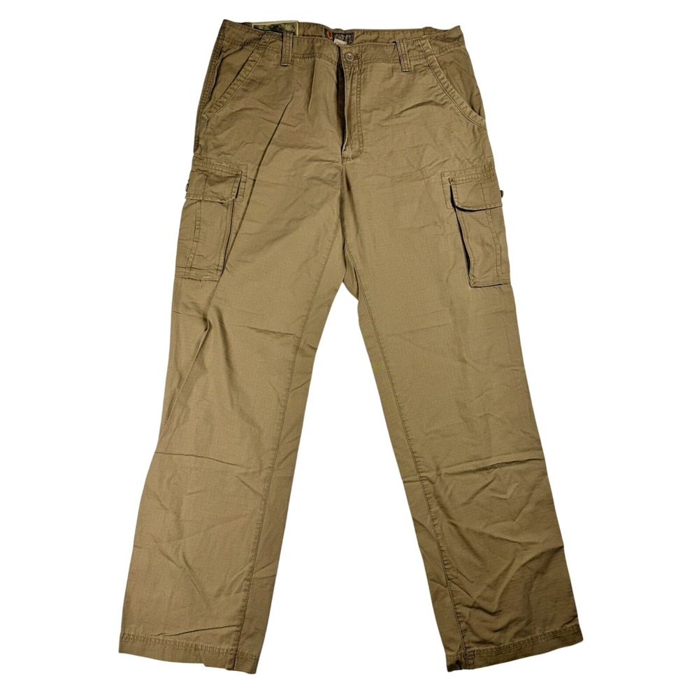 NWT GH BASS Cargo Pants 34x34 (36x33) Brown Canvas Workwear Gorpcore Grunge Y2k